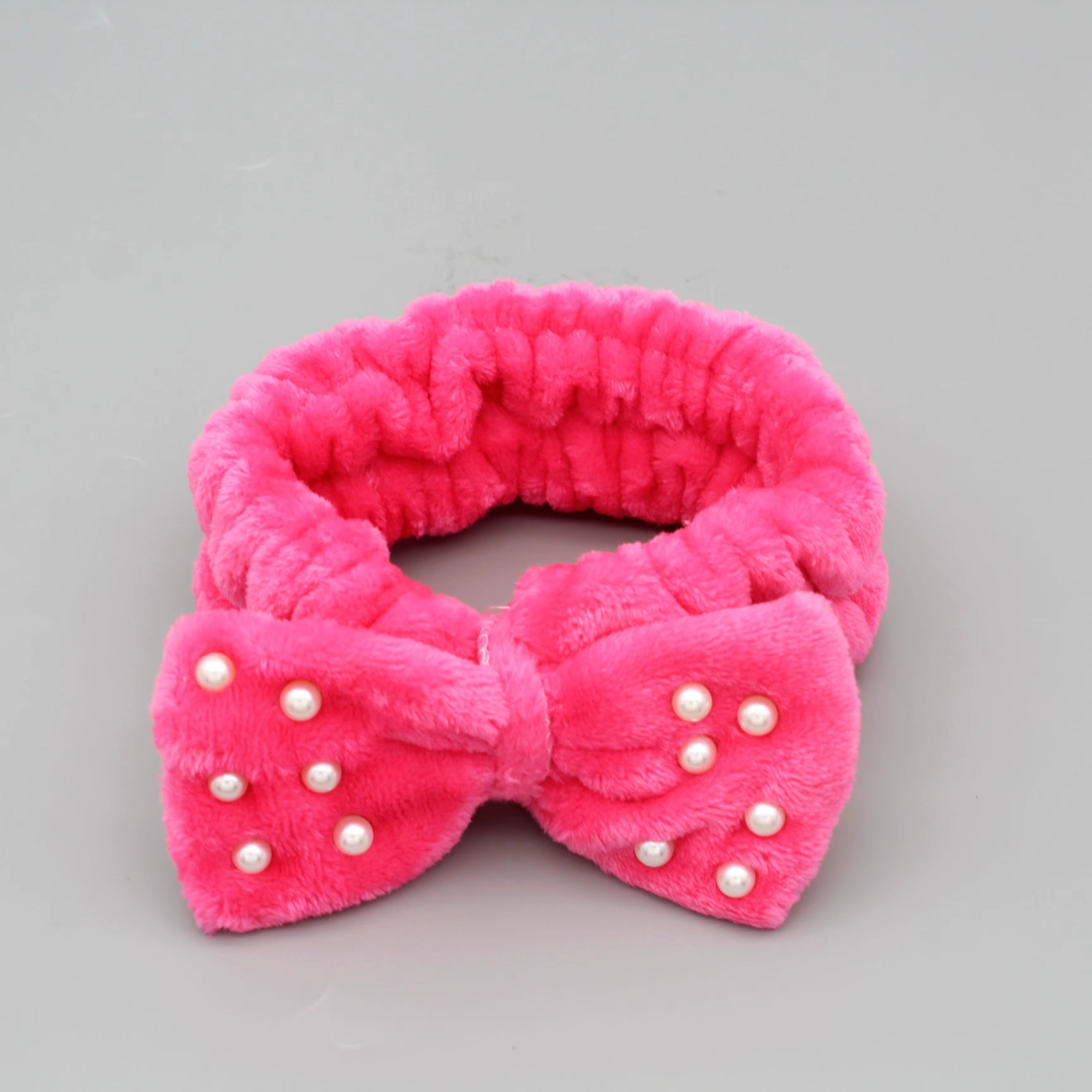 Diadema Spa Suave con Moño y Perlas